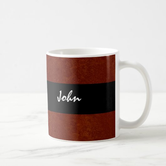 Red and Black Grunge Custom Name JOHN Koffiemok (Rechts)