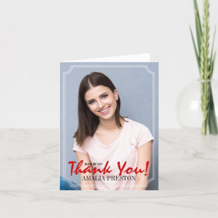 Red and black handwritten Class of 2021 graduate Bedankkaart