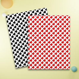 Red and Black Heart Love Patterling Scrapbook Pape