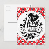 Red and Black Hearts Quote Valentines Day    Briefkaart (Voorkant / Achterkant)