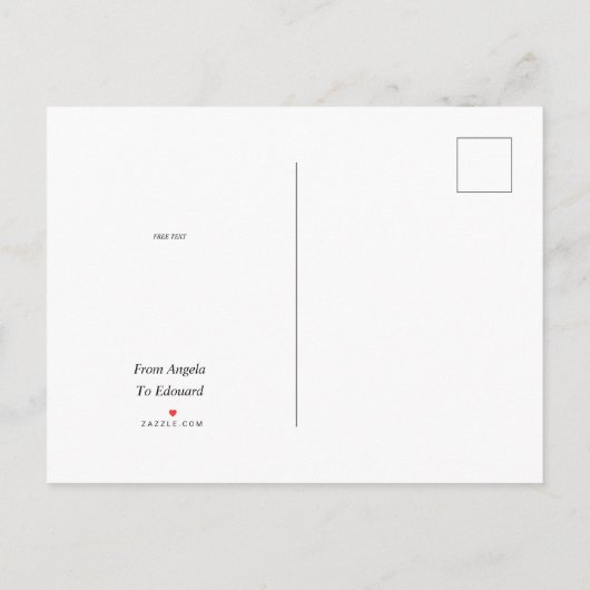 Red and Black Hearts Valentines Design Aankondigingskaart (Achterkant)