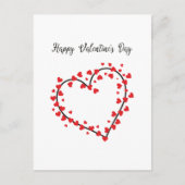 Red and Black Hearts Valentines Design Aankondigingskaart (Voorkant)