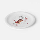 Red and Black Ladybug Baby Shower Papieren Bordje (Gekanteld)