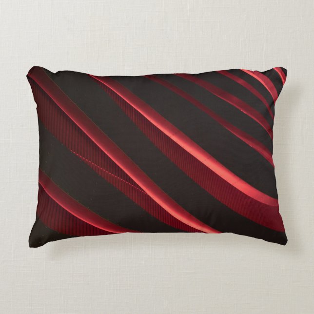 Red and black logo accent kussen (Voorkant)
