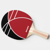 Red and Black Personalized Ping Pong Paddle Tafeltennisbatje (Zijkant)