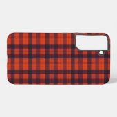 Red and Black Plaid Checkered Pattern Samsung Galaxy Hoesje (Achterkant horizontaal)