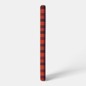 Red and Black Plaid Checkered Pattern Samsung Galaxy Hoesje (Linkerkant)