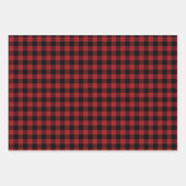 Red and Black Plaid Woodland Inpakpapier Vel (Voorkant)