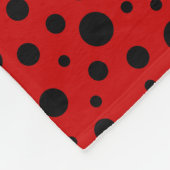 Red and black polka dots funny ladybug fleece deken (Hoek)
