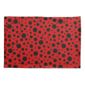 Red and black polka dots funny ladybug kussensloop (Achterkant)