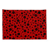 Red and black polka dots funny ladybug kussensloop (Achterkant-Rechts)