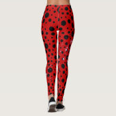 Red and black polka dots funny ladybug leggings (Achterkant)