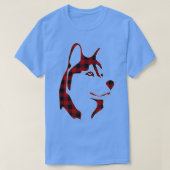 Red and Black Pset Husky Matching Family Pajama T-shirt (Design voorkant)