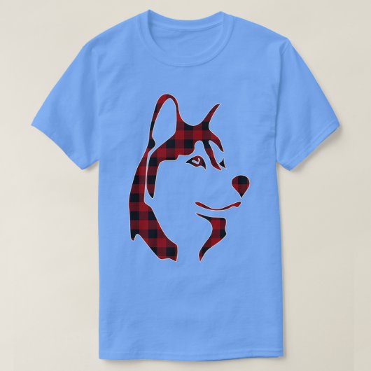 Red and Black Pset Husky Matching Family Pajama T-shirt (Design voorkant)