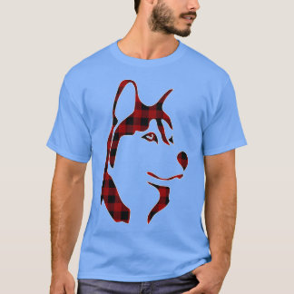 Red and Black Pset Husky Matching Family Pajama T-shirt