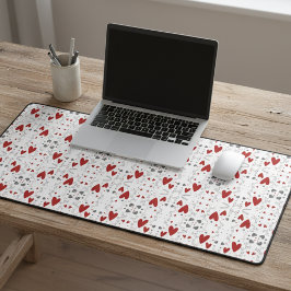 Red and Black Retro Hand Drawn Hearts Love  Bureaumat