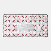 Red and Black Retro Hand Drawn Hearts Love  Bureaumat (Keyboard & Muis)