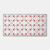 Red and Black Retro Hand Drawn Hearts Love  Bureaumat (Voorkant)