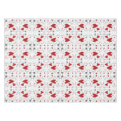 Red and Black Retro Hand Drawn Hearts Love Tafelkleed (Voorkant (Horizontaal))