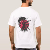 red and black samurai logo printed t shirt (Achterkant)