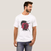 red and black samurai logo printed t shirt (Voorkant volledig)