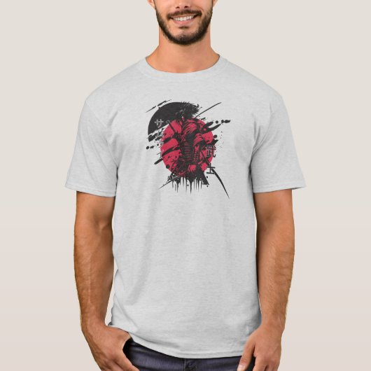 red and black samurai t-shirt (Voorkant)