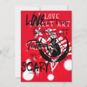 Red and Black Street Art en een zwarte kattenplatt (Voorkant)