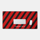 Red and Black Striped Computer Text Bureaumat (Keyboard & Muis)