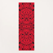 Red and Black Swirled Yoga Mat beroemd gemaakt doo (Voorkant)