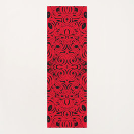 Red and Black Swirled Yoga Mat beroemd gemaakt doo