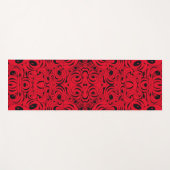 Red and Black Swirled Yoga Mat beroemd gemaakt doo (Voorkant (horizontaal))
