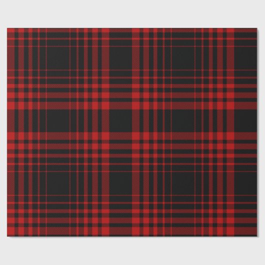 Red and black tartan plaid Scottish seamless patte Cadeaupapier (Vlak)
