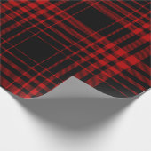 Red and black tartan plaid Scottish seamless patte Cadeaupapier (Hoek)