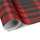 Red and black tartan plaid Scottish seamless patte Cadeaupapier (Rol Hoek)