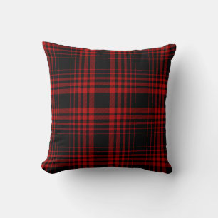 Red and black tartan plaid Scottish seamless patte Kussen