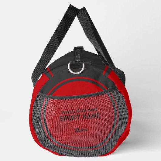 Red and Black Typography Based Design Gym Bag Plunjezak (Rechts)