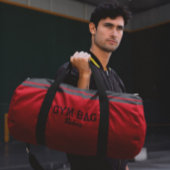 Red and Black Typography Based Design Gym Bag Plunjezak