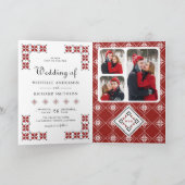 Red and Black Ukrainian Embroidery QR Code Wedding (Binnen)