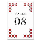 Red and Black Ukrainian Embroidery Wedding Kaart (Voorkant)