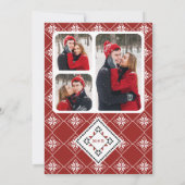 Red and Black Ukrainian Embroidery Wedding Save The Date (Achterkant)