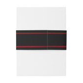 Red and Black Wedding Uitnodigingen Wikkel (Achterkant Voorbeeld)