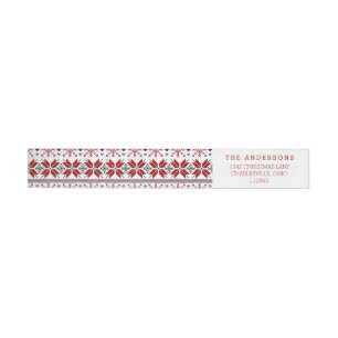 Red and Black Winter Fair Isle Pattern
