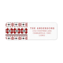 Red and Black Winter Fair Isle Pattern