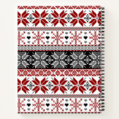 Red and Black Winter Fair Isle Pattern Notitieboek (Achterkant)