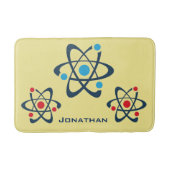 Red and Blue atoms Science Design Bath Mat (Voorkant)