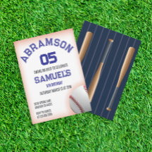 Red and Blue Baseball Birthday