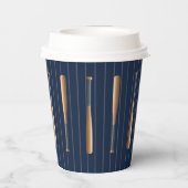 Red and Blue Baseball Birthday Papieren Bekers (Achterkant)