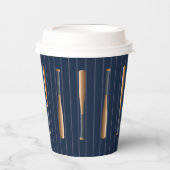 Red and Blue Baseball Birthday Papieren Bekers (Voorkant)