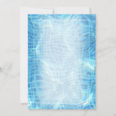 Red And Blue Bold Pool Party Kaart (Achterkant)