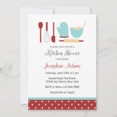 Red and Blue Bridal Shower Invitation Kaart (Voorkant)